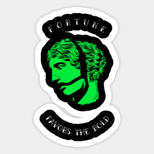 Greek statue with latin saying t-shirt "fortune favors the bold" Sticker